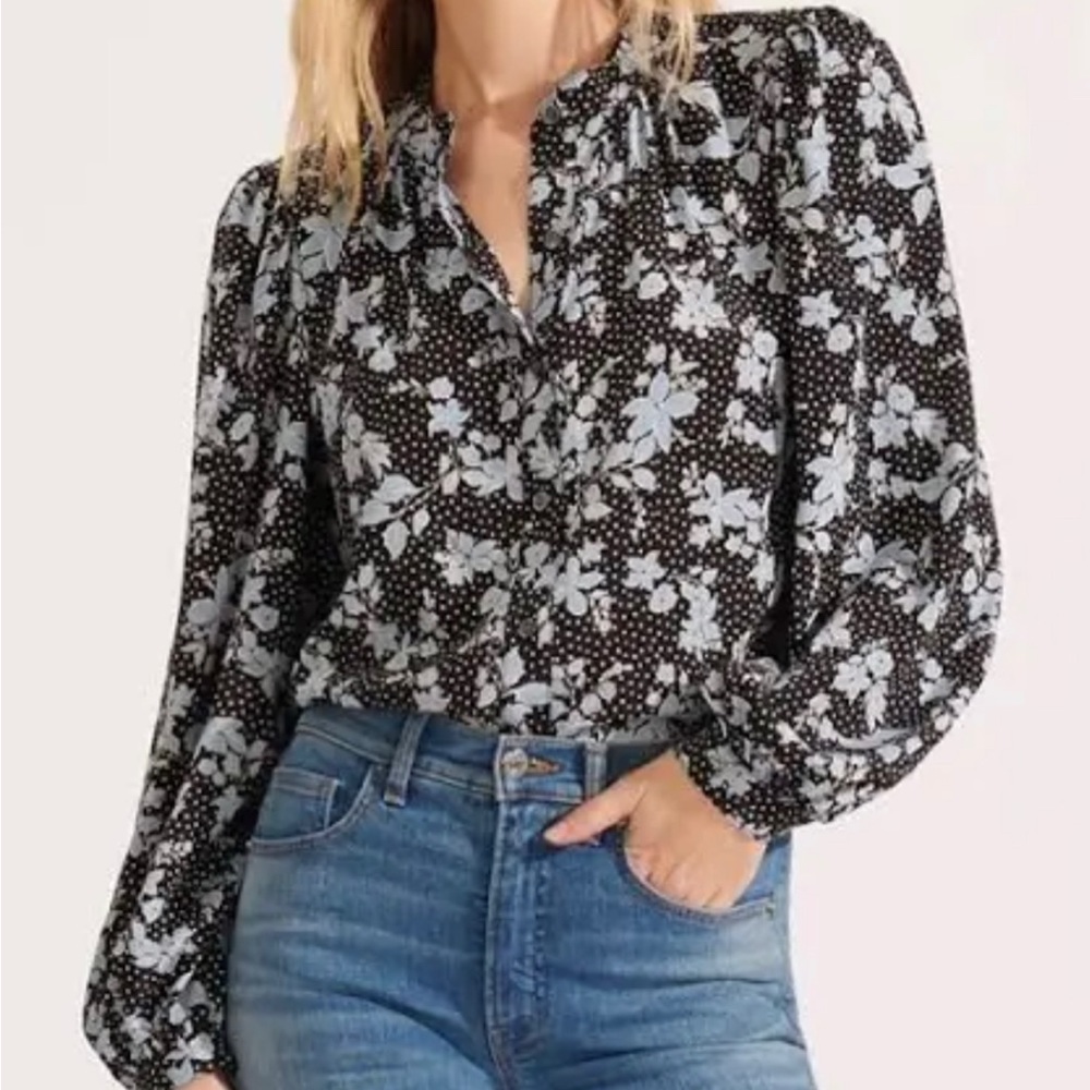 VERONICA BEARD ASHLYNN FLORAL BLOUSE